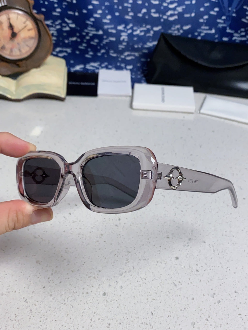 Gentle Monster THE Polarized Square Silver Lens Sunglasses for Men & Women - detail image 6