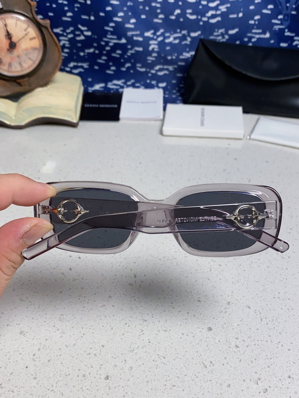 Gentle Monster THE Polarized Square Silver Lens Sunglasses for Men & Women - detail image 5