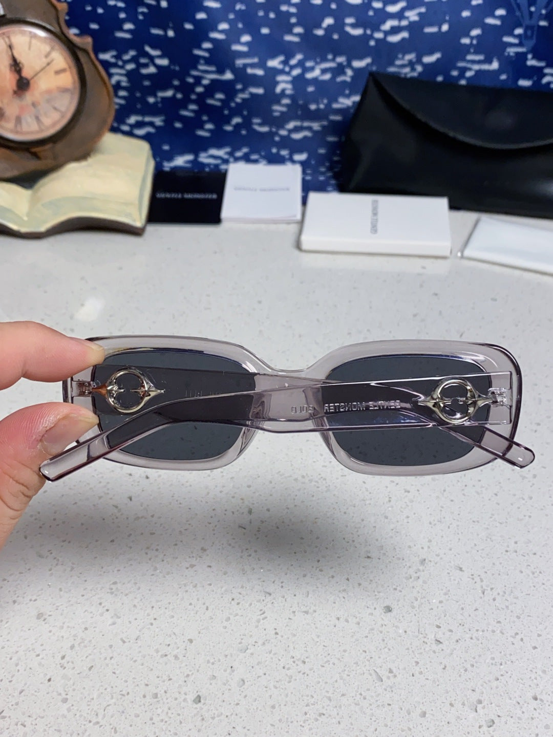 Gentle Monster THE Polarized Square Silver Lens Sunglasses for Men & Women - detail image 5