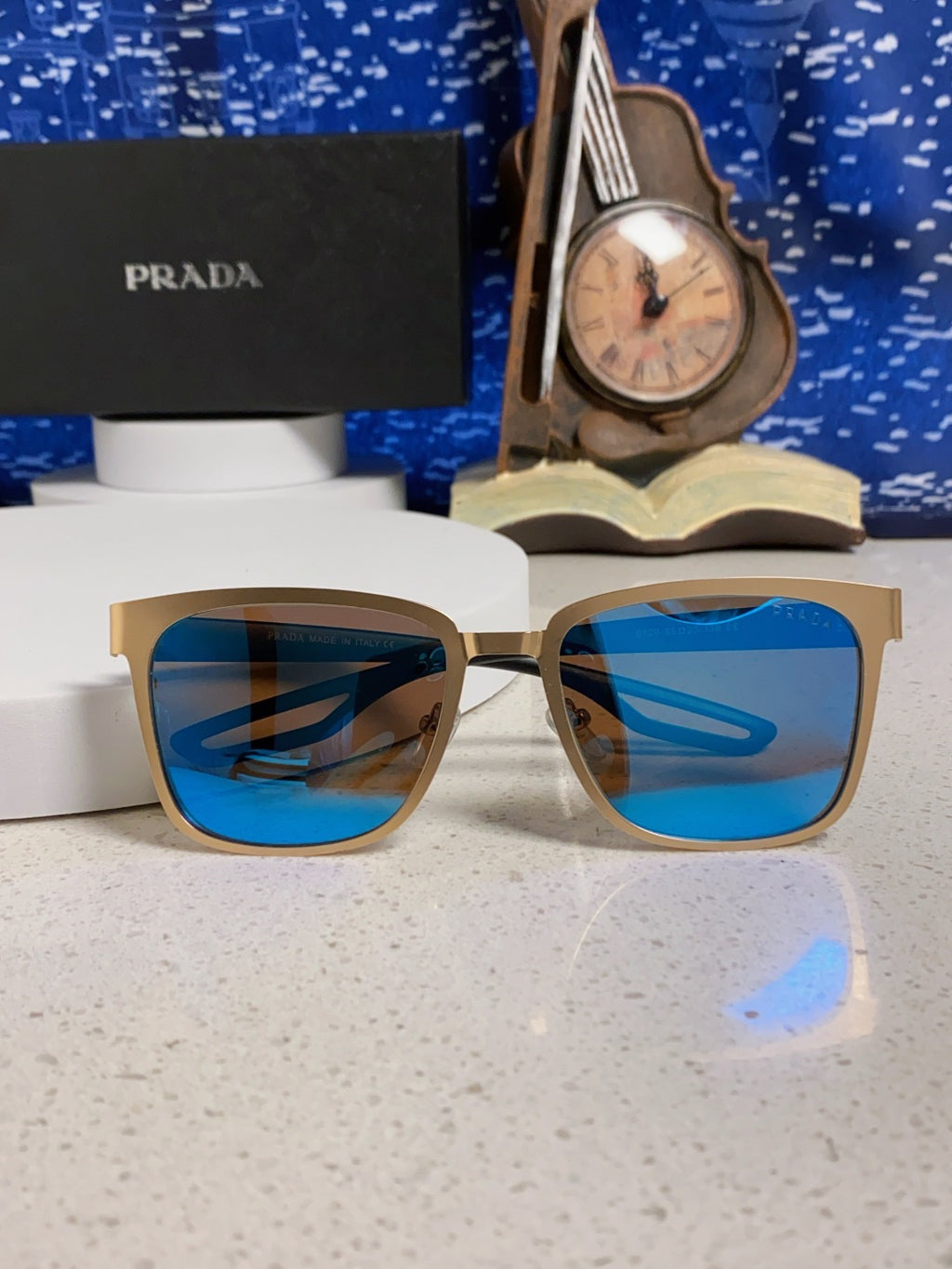 Prada Fashion Blue Lens Sunglasses for Men & Women - detail image 9