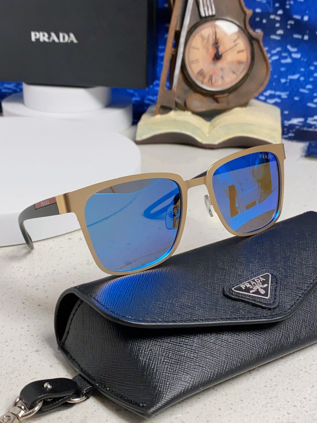 Prada Fashion Blue Lens Sunglasses for Men & Women - detail image 10
