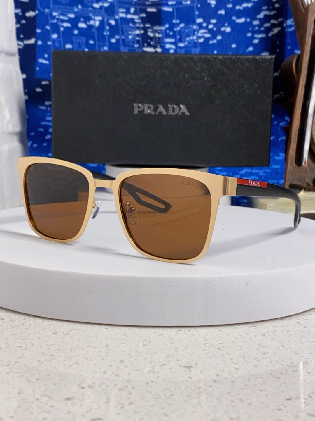 Prada Fashion Brown Lens Sunglasses for Men & Women