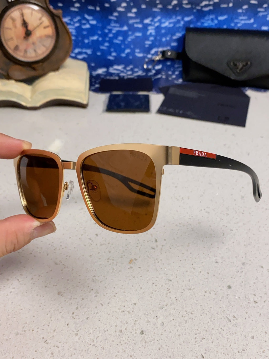 Prada Fashion Brown Lens Sunglasses for Men & Women - detail image 6