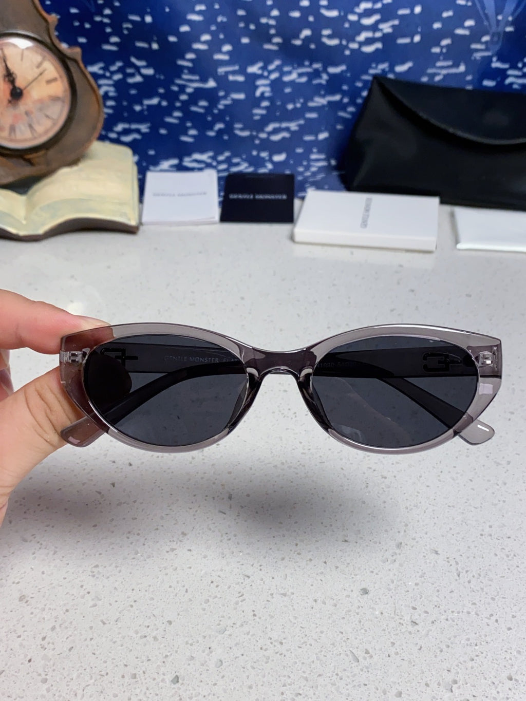 Gentle Monster TR1080 Polarized Cat-Eye Silver Lens Sunglasses for Men & Women - detail image 4