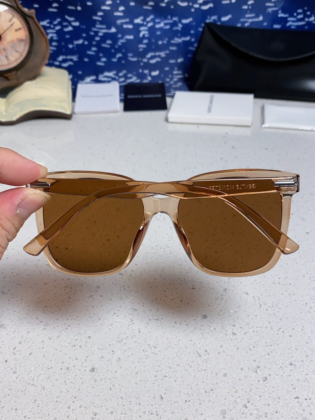 Gentle Monster LAROSA Square Brown Lens Sunglasses for Men & Women - detail image 5