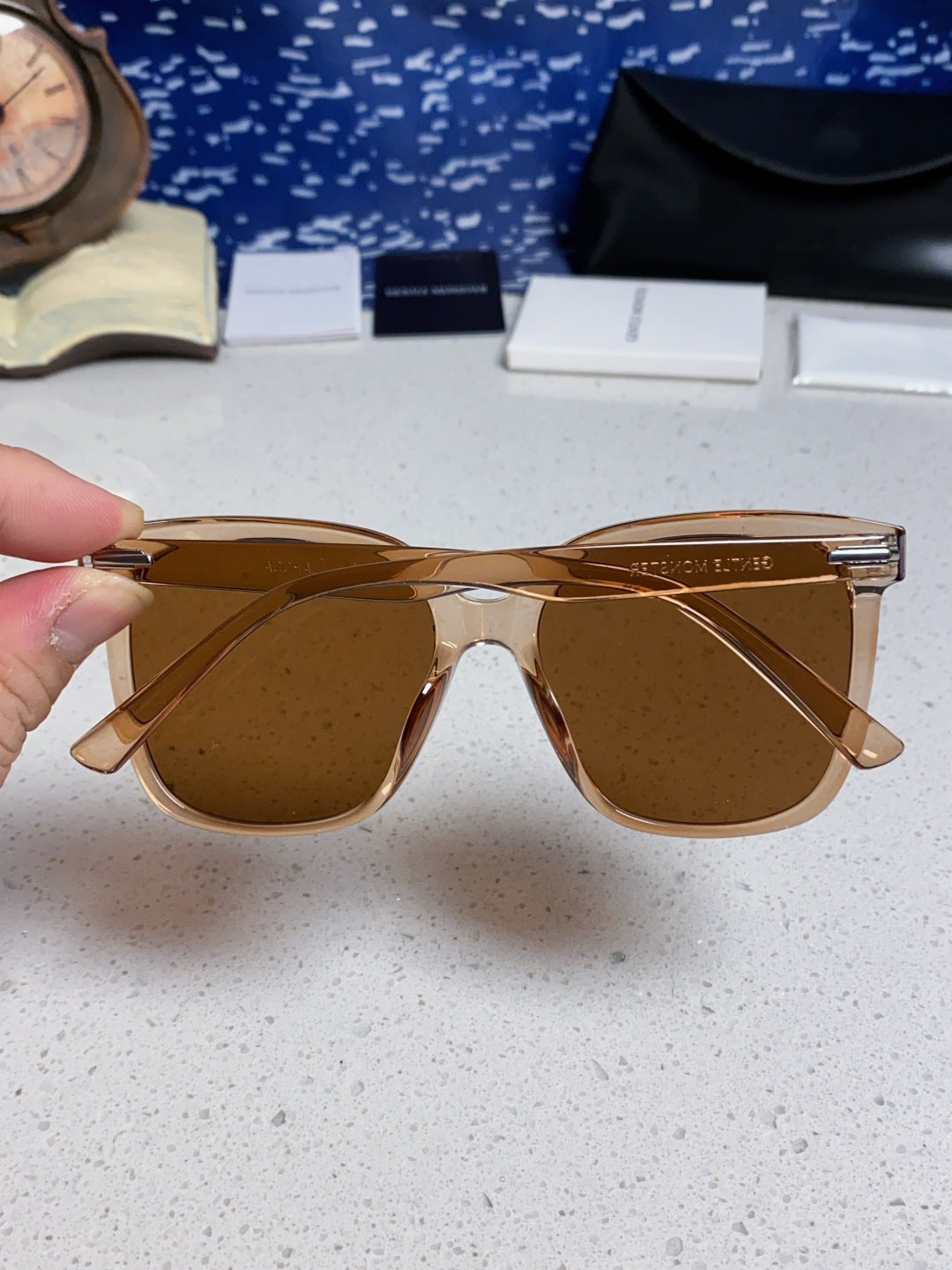 Gentle Monster LAROSA Square Brown Lens Sunglasses for Men & Women - detail image 5