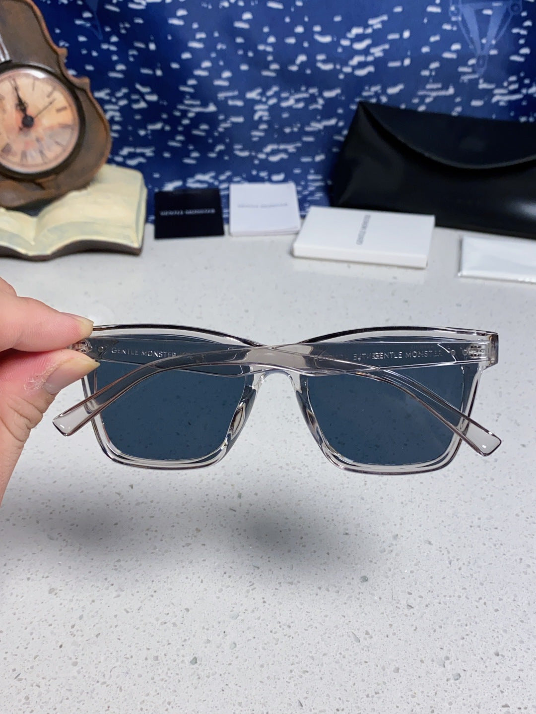 Gentle Monster GEGEN Square Blue Lens Sunglasses for Men & Women - 466380 - detail image 5