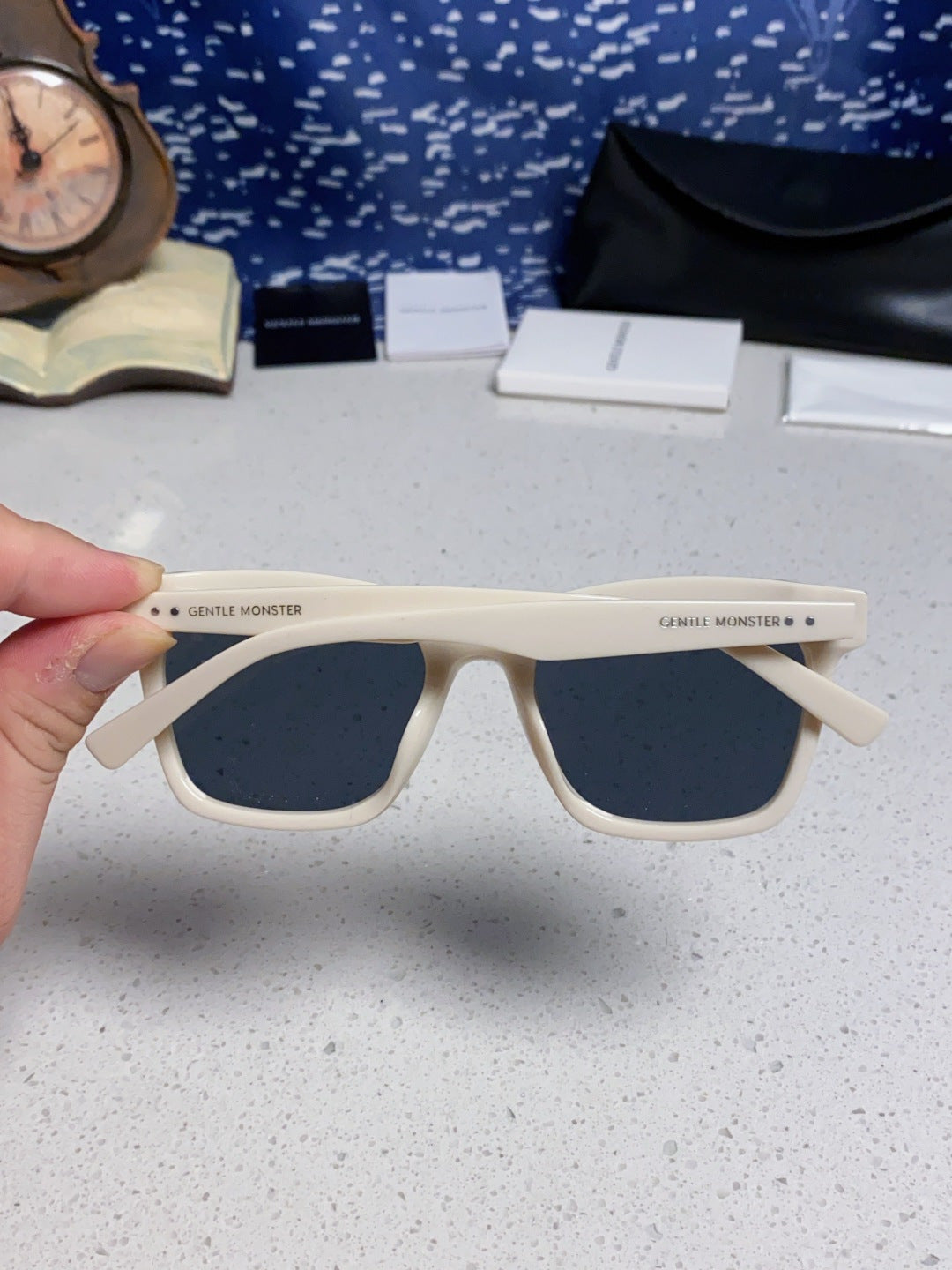 Gentle Monster GEGEN Square Blue Lens Sunglasses for Men & Women - detail image 5