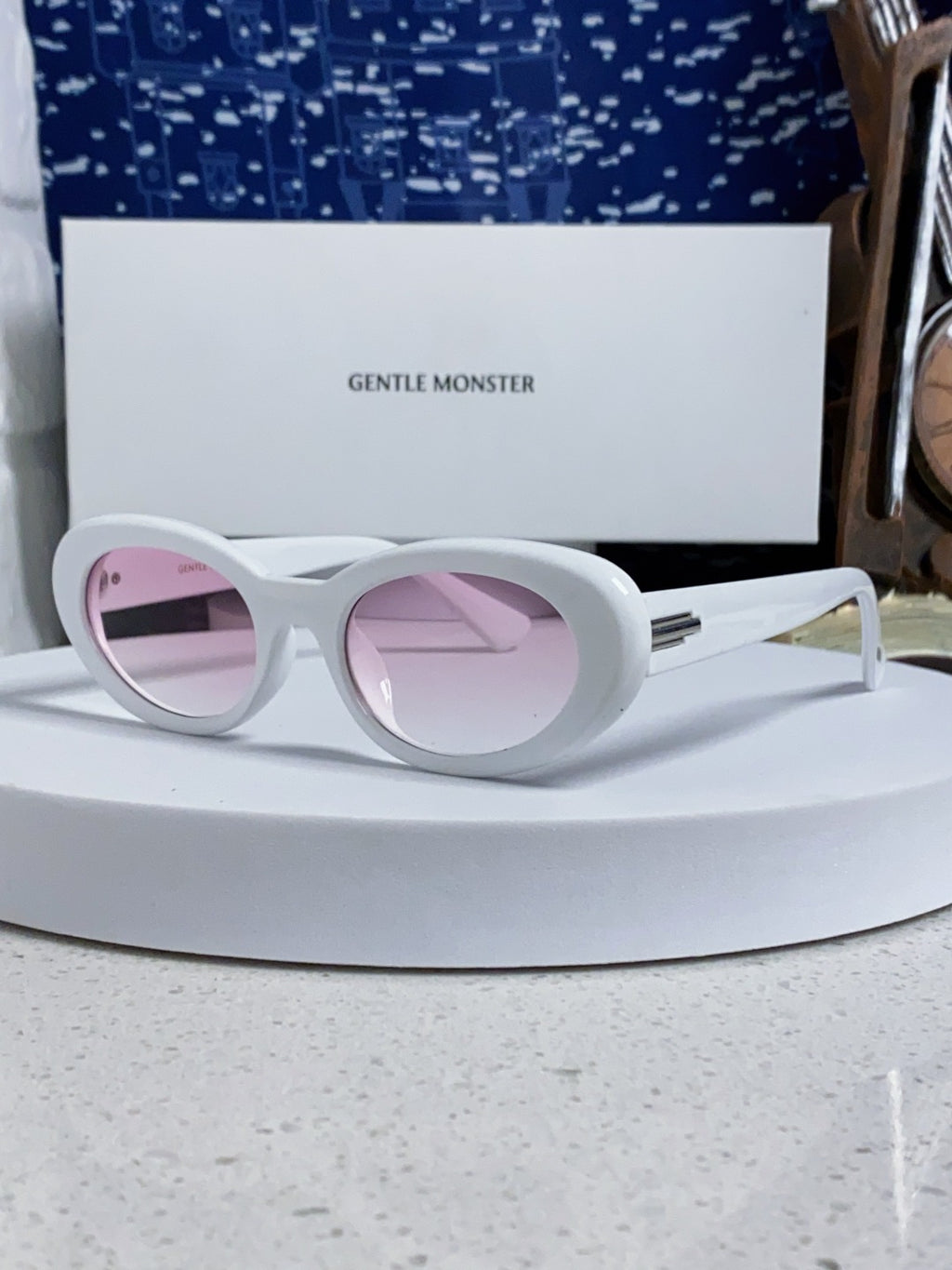 Gentle Monster Polarized Oval Silver Lens Sunglasses for Men
