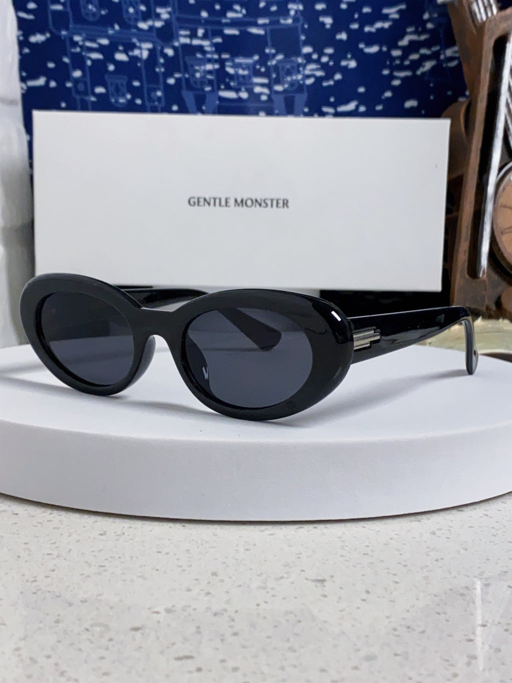 Gentle Monster Polarized Oval Orange Lens Sunglasses for Men