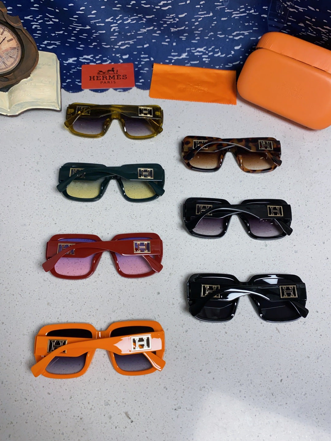 Hermès Square Silver Lens Sunglasses for Men & Women - 466422 - detail image 10