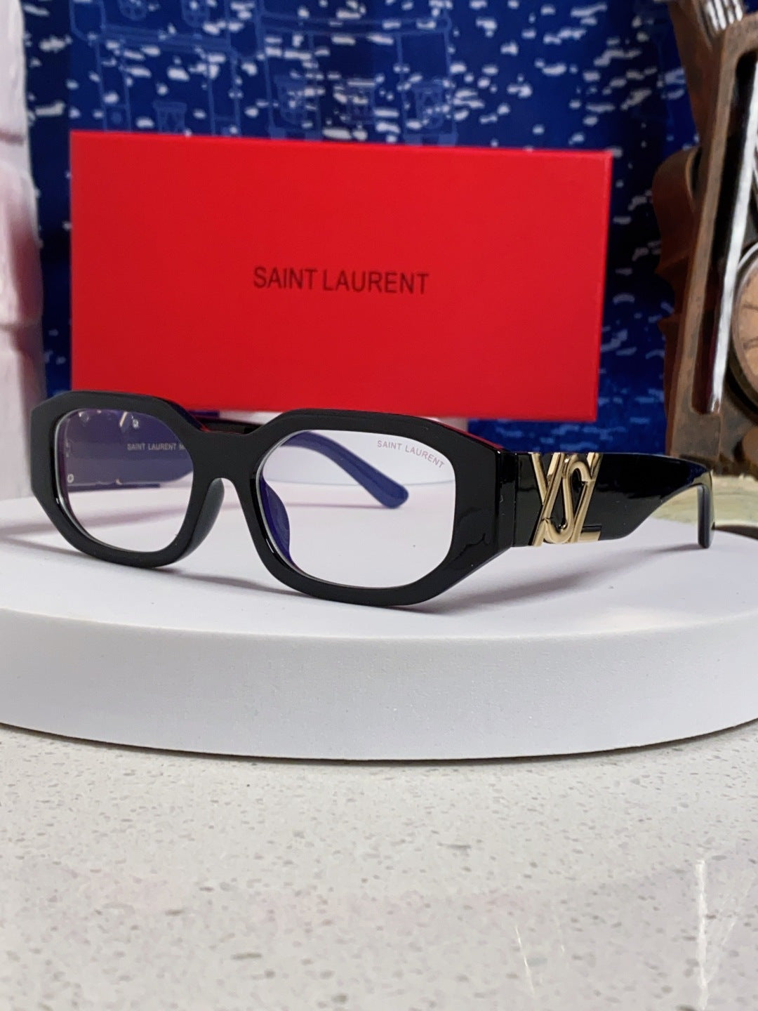 Saint Laurent Round Silver Lens Sunglasses for Men & Women - 465449