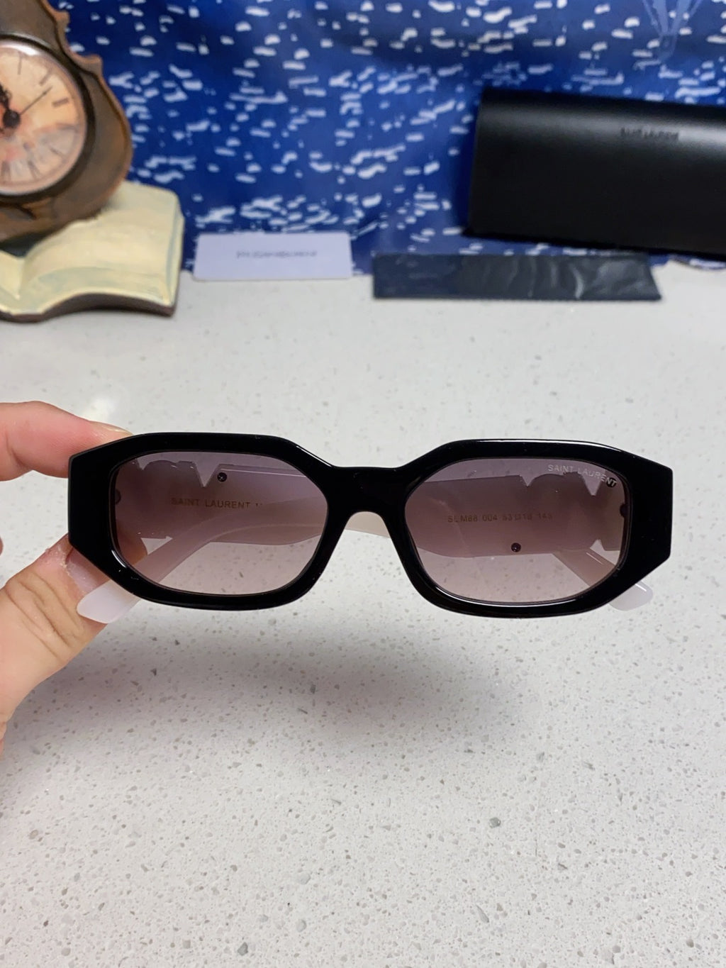 Saint Laurent Round Silver Lens Sunglasses for Men & Women - detail image 4