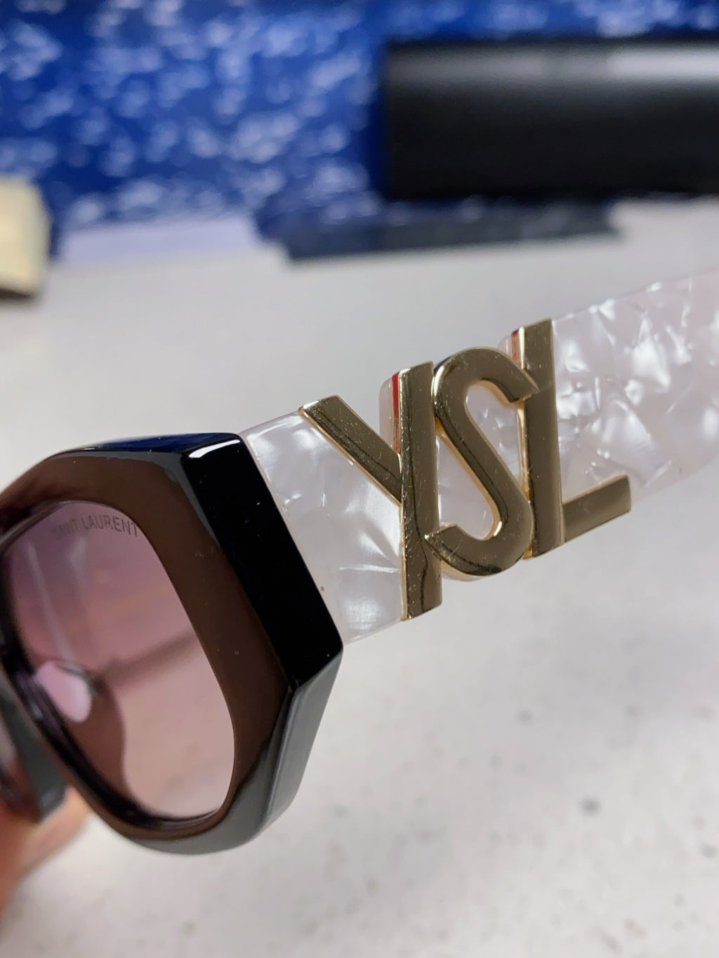 Saint Laurent Round Silver Lens Sunglasses for Men & Women - detail image 7
