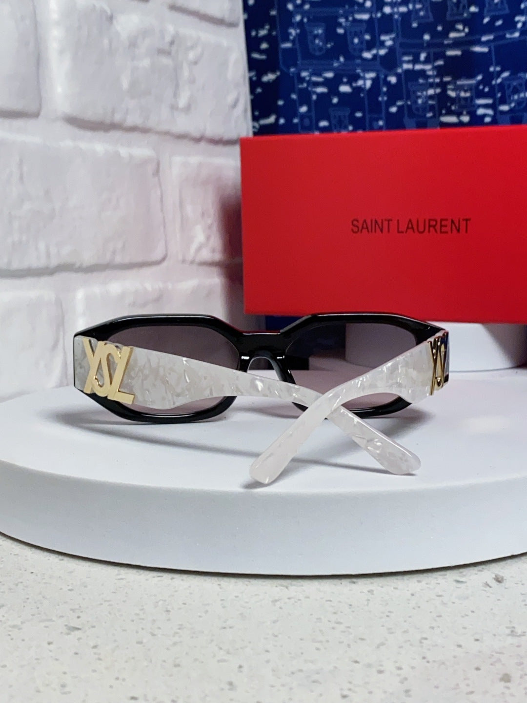 Saint Laurent Round Silver Lens Sunglasses for Men & Women - detail image 3