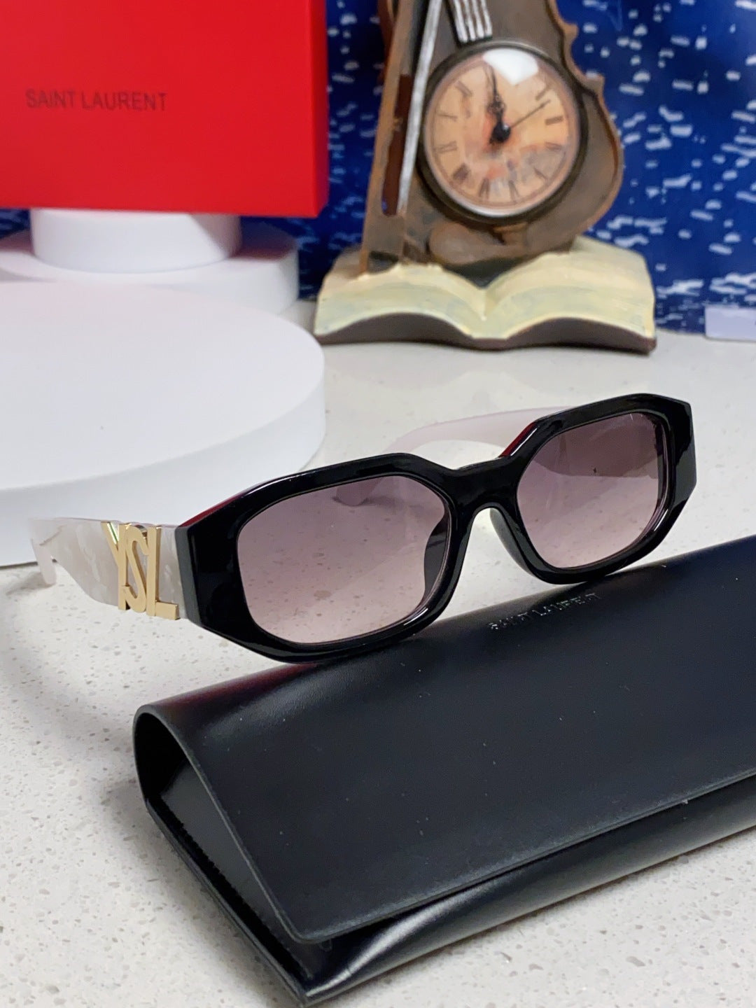 Saint Laurent Round Silver Lens Sunglasses for Men & Women - detail image 10