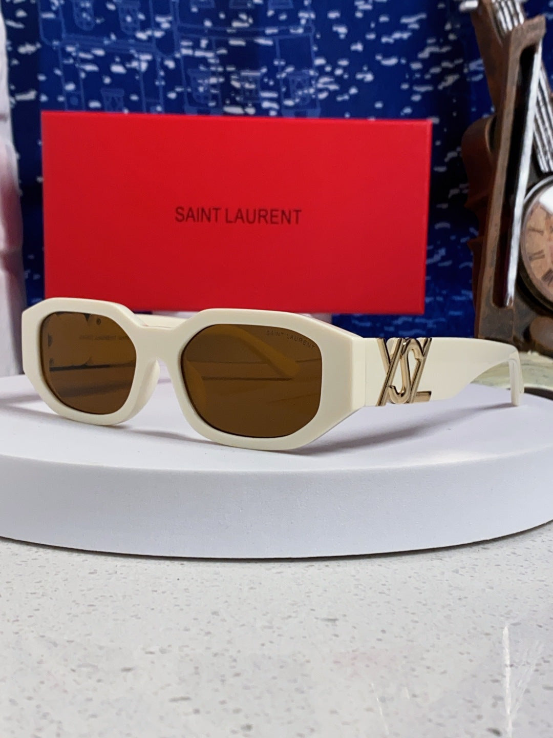 Saint Laurent Round Brown Lens Sunglasses for Men & Women - 465451