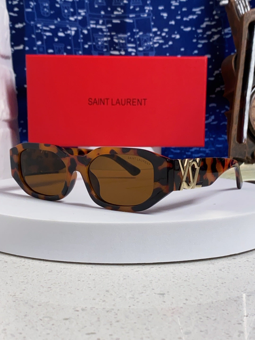 Saint Laurent Round Brown Lens Sunglasses for Men & Women
