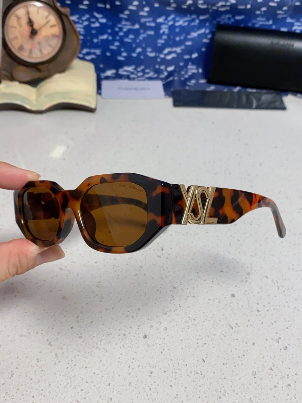 Saint Laurent Round Brown Lens Sunglasses for Men & Women - detail image 6
