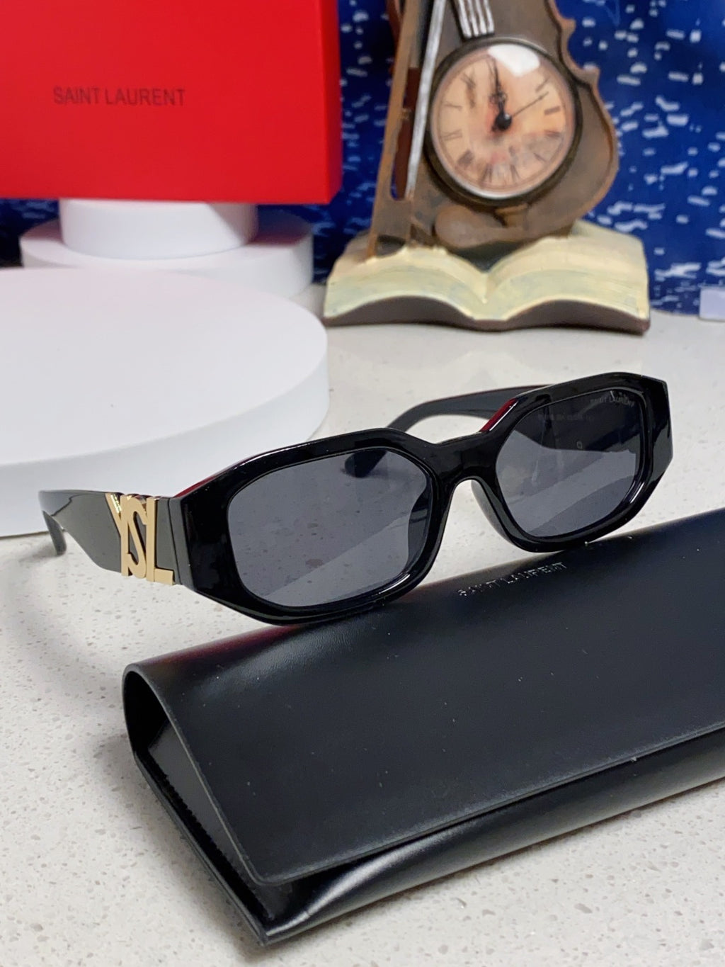 Saint Laurent Round Black Lens Sunglasses for Men & Women - detail image 9
