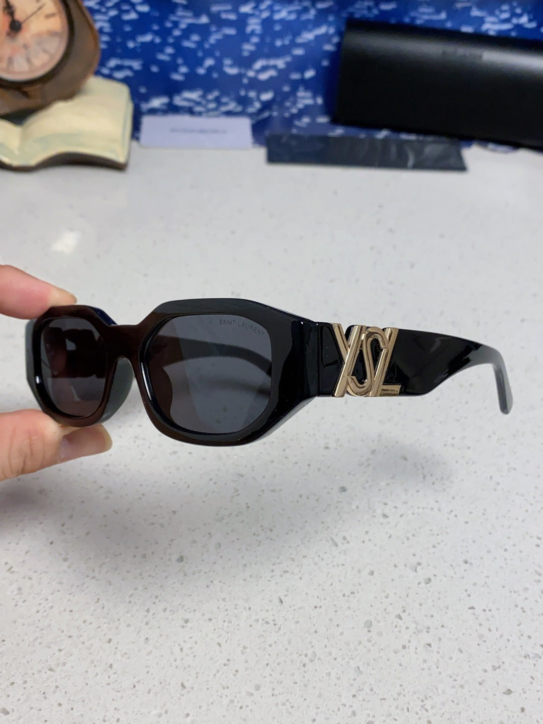 Saint Laurent Round Black Lens Sunglasses for Men & Women - detail image 5