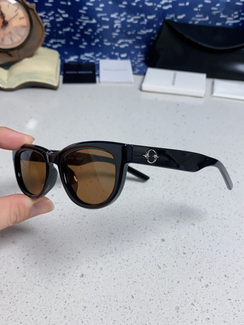 Gentle Monster MONOCHROME Round Brown Lens Sunglasses for Women - detail image 6