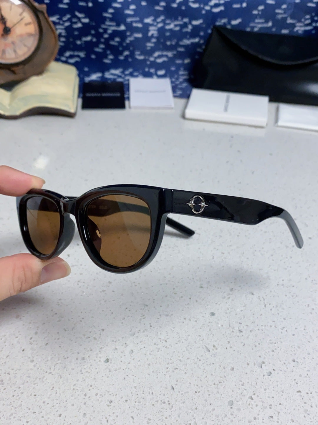 Gentle Monster MONOCHROME Round Brown Lens Sunglasses for Women - detail image 6
