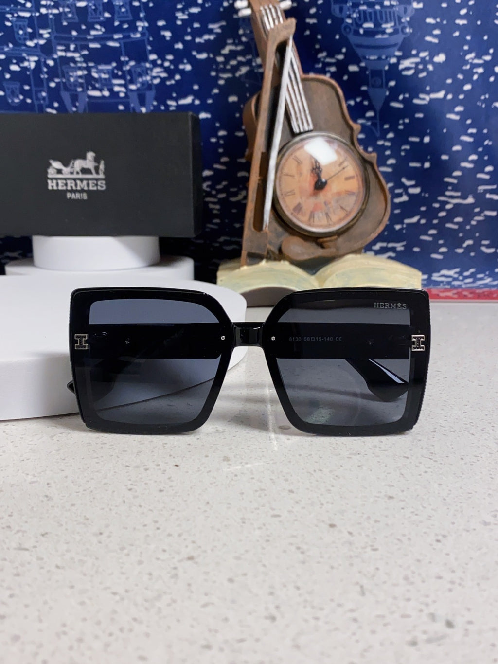 Hermès Square Silver Lens Sunglasses for Women - 399446 - detail image 9