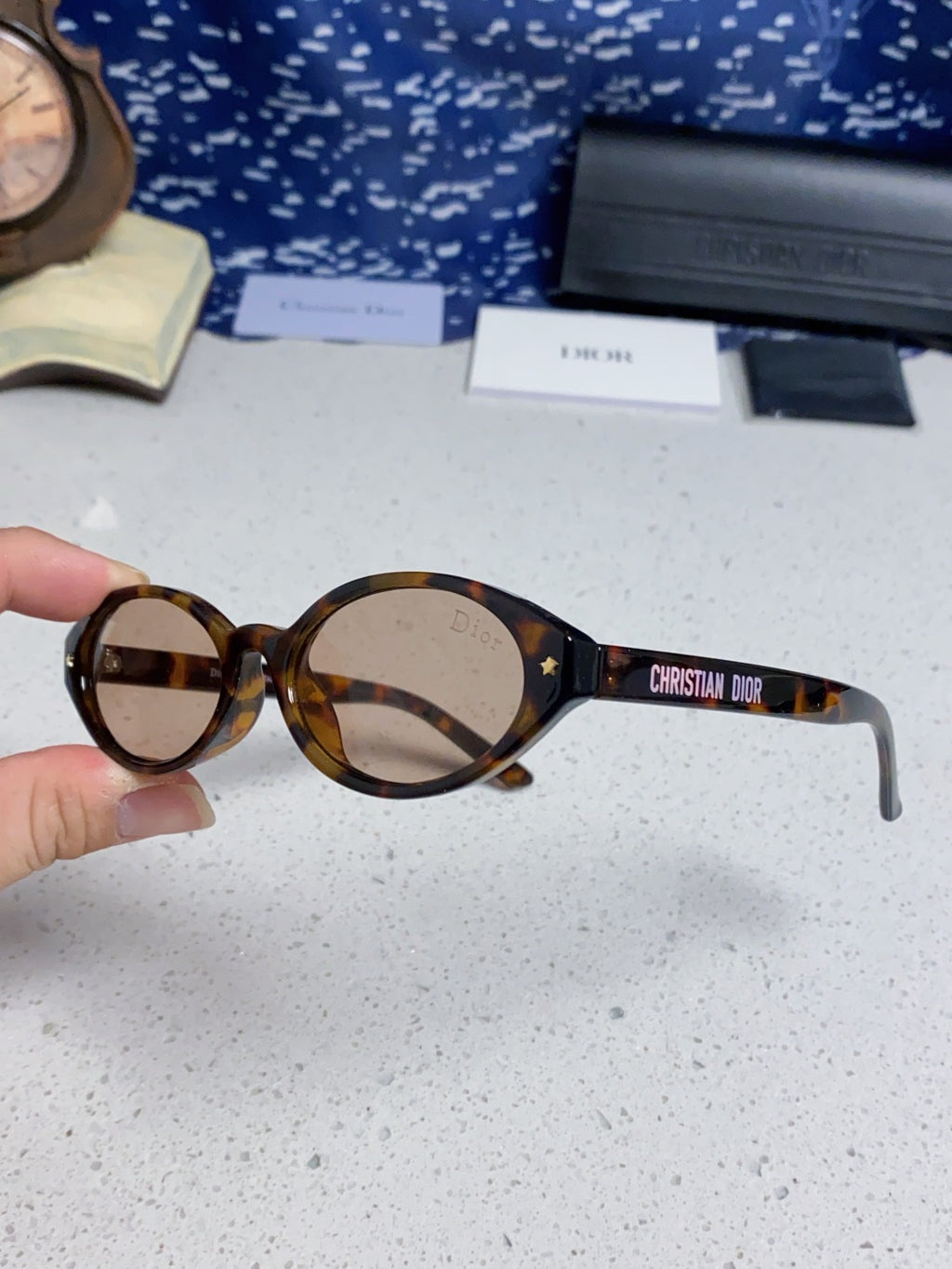 Dior Cat-Eye Black Lens Sunglasses for Women - 867119 - detail image 7
