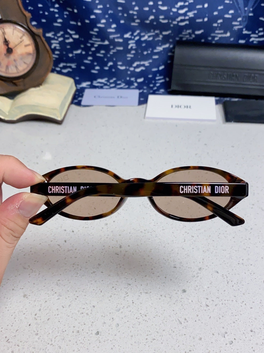 Dior Cat-Eye Black Lens Sunglasses for Women - 867119 - detail image 6