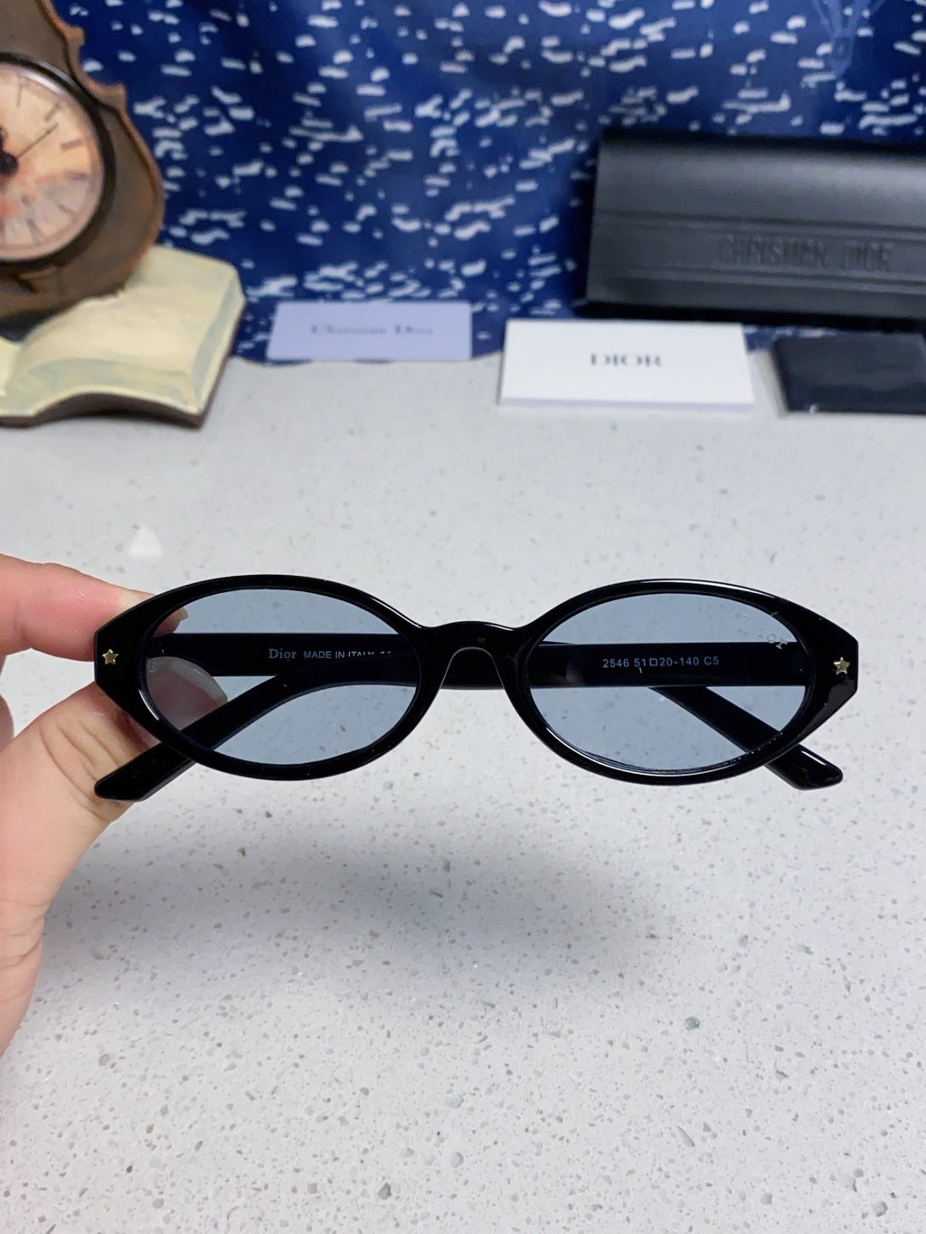 Dior Cat-Eye Blue Lens Sunglasses for Women - 867121 - detail image 4
