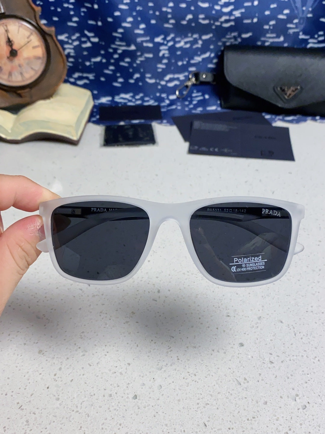 Prada Polarized Fashion Blue Lens Sunglasses for Men & Women - 432112 - detail image 4