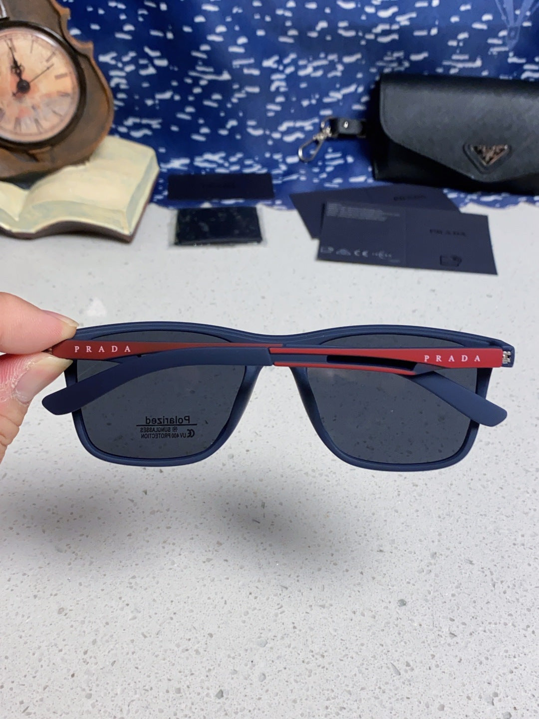 Prada Polarized Fashion Blue Lens Sunglasses for Men & Women - 432113 - detail image 5