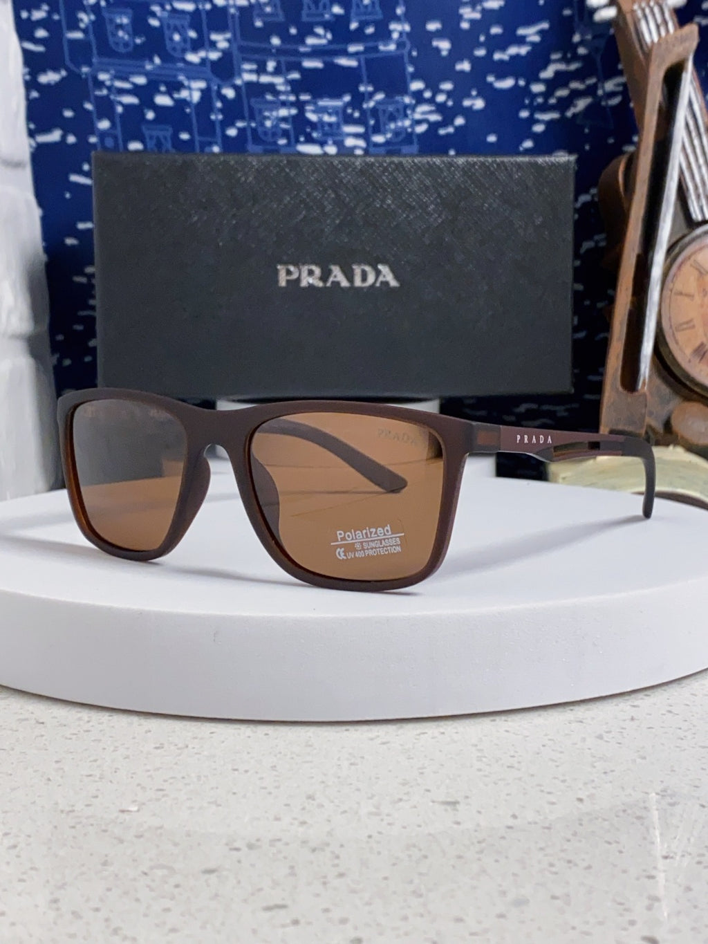 Prada Polarized Fashion Brown Lens Sunglasses for Men & Women - 415680
