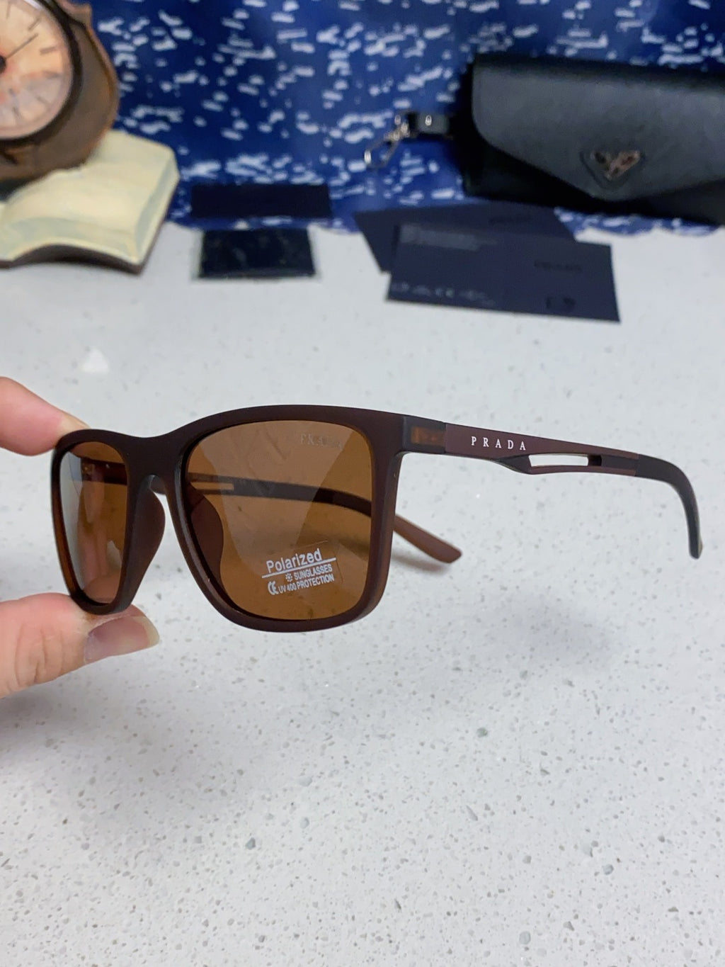 Prada Polarized Fashion Brown Lens Sunglasses for Men & Women - 415680 - detail image 6