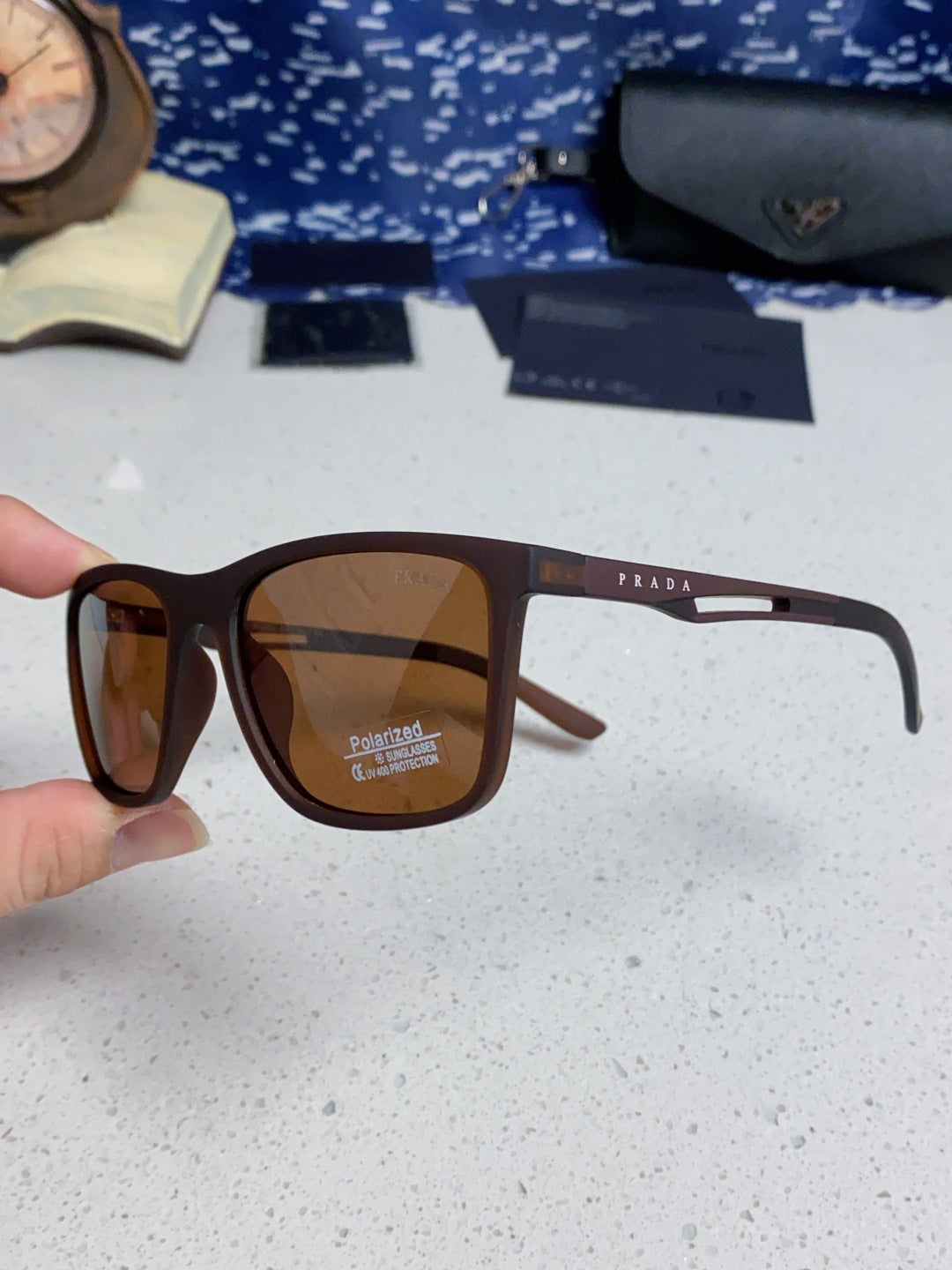 Prada Polarized Fashion Brown Lens Sunglasses for Men & Women - 415680 - detail image 6
