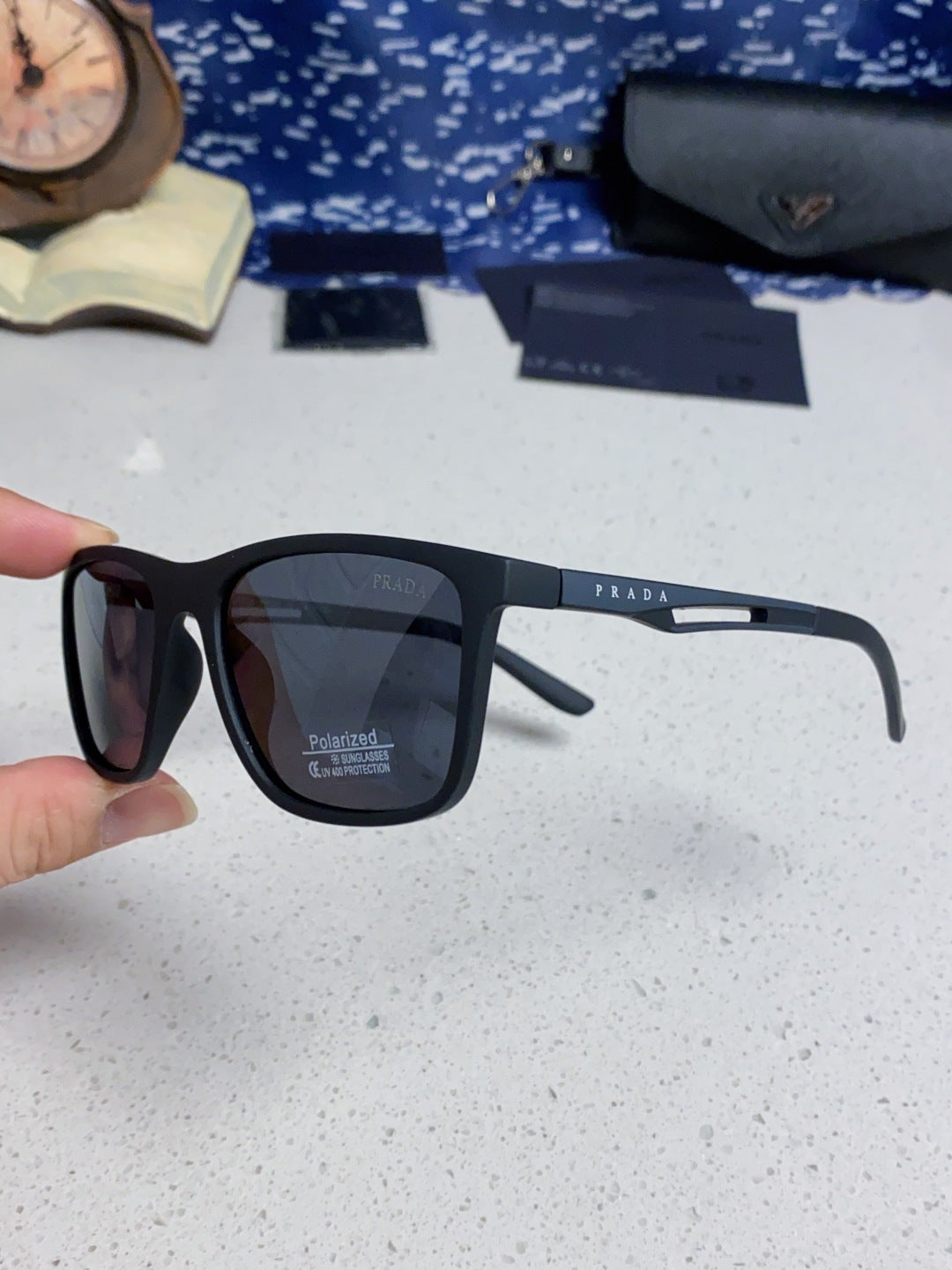 Prada Polarized Fashion Blue Lens Sunglasses for Men & Women - 415681 - detail image 5