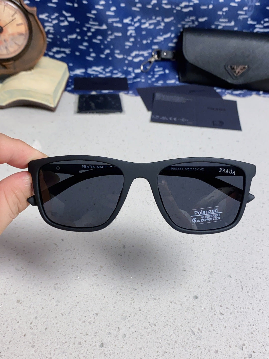 Prada Polarized Fashion Blue Lens Sunglasses for Men & Women - 432115 - detail image 3