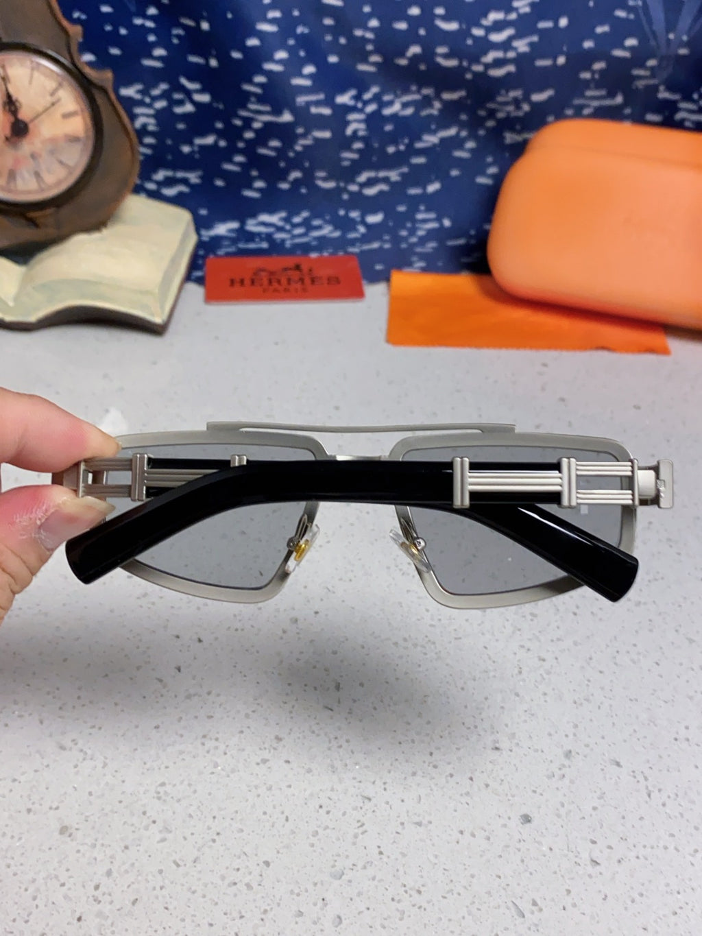 Hermès Fashion Silver Lens Sunglasses for Men & Women - 433024 - detail image 4