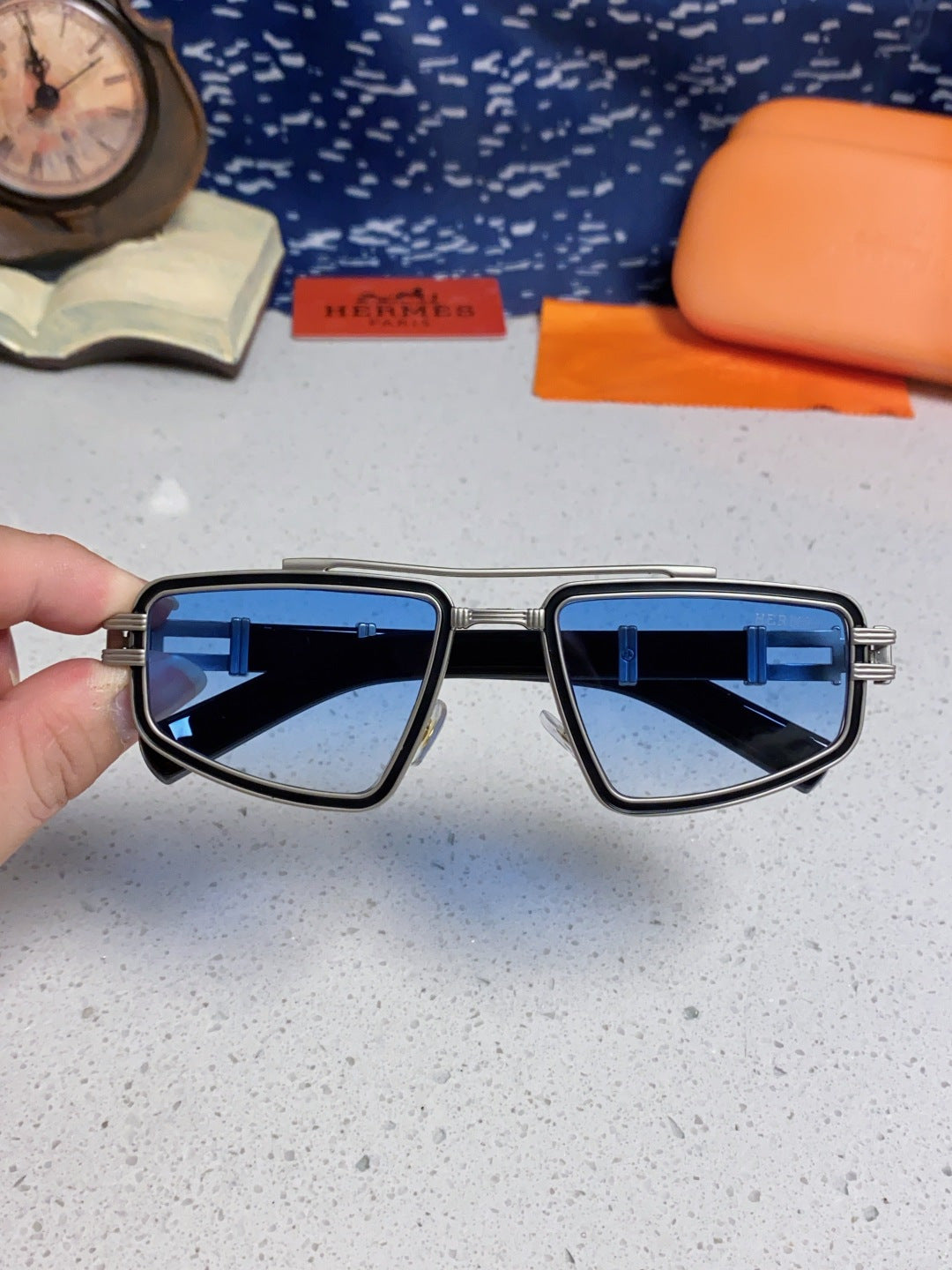 Hermès Fashion Blue Lens Sunglasses for Men & Women - 867267 - detail image 3