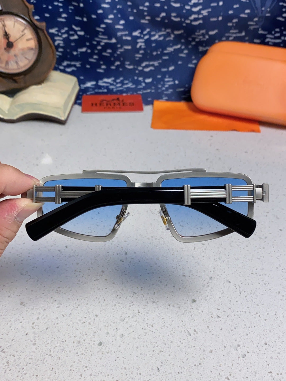 Hermès Fashion Blue Lens Sunglasses for Men & Women - 416527 - detail image 4