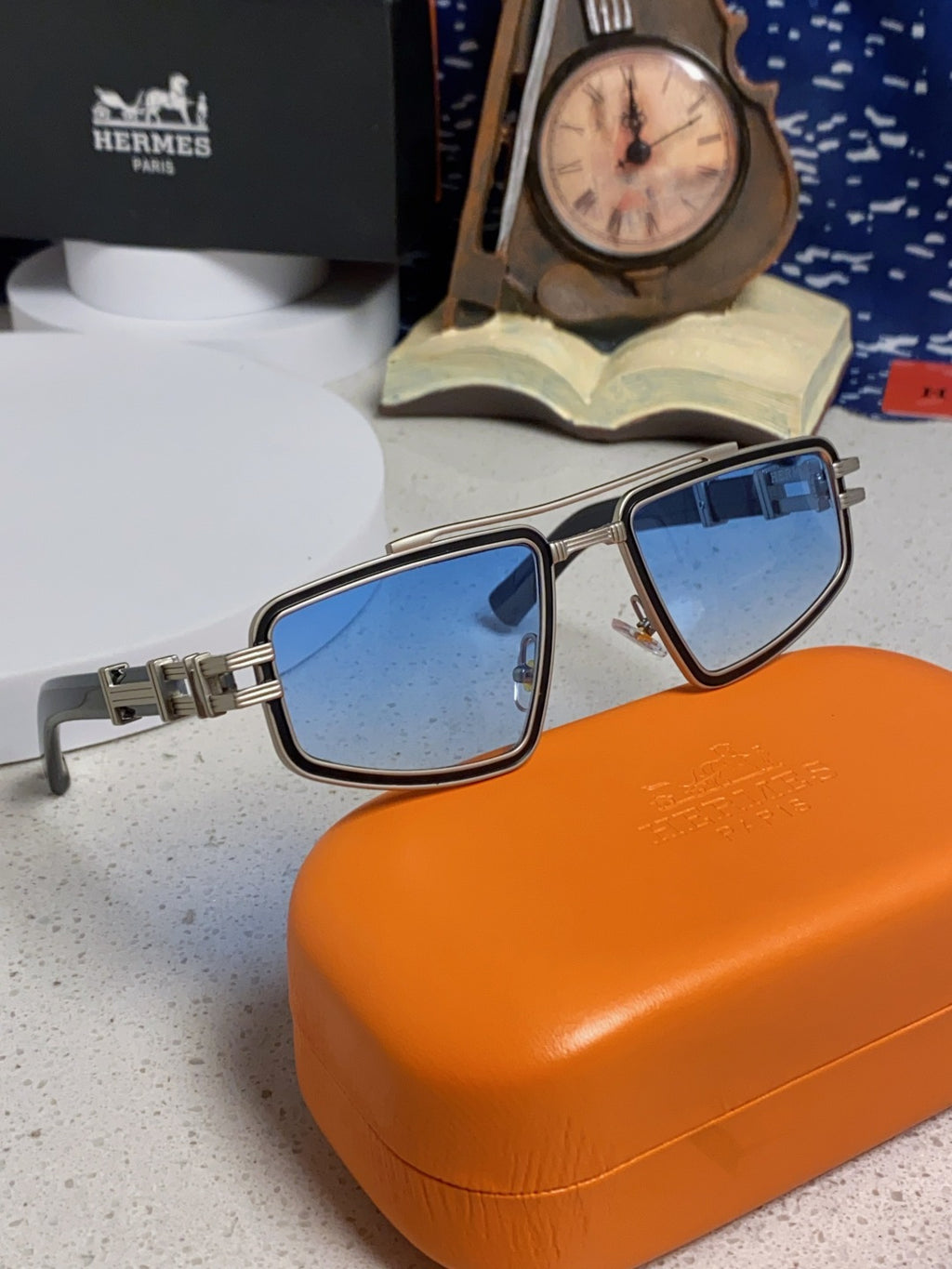 Hermès Fashion Blue Lens Sunglasses for Men & Women - 867267 - detail image 9