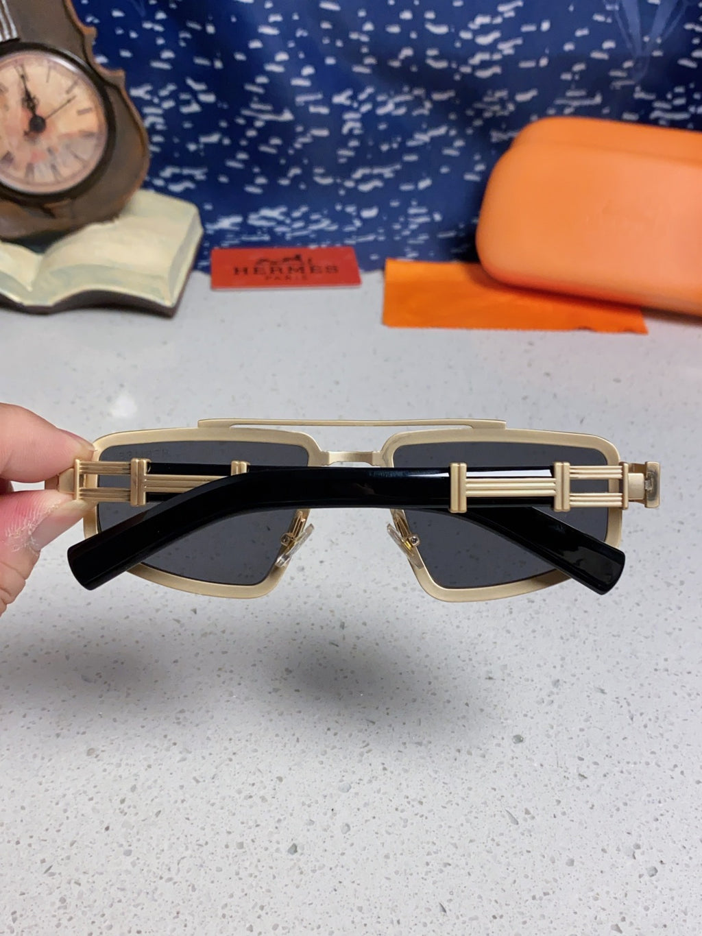 Hermès Fashion Silver Lens Sunglasses for Men & Women - detail image 5