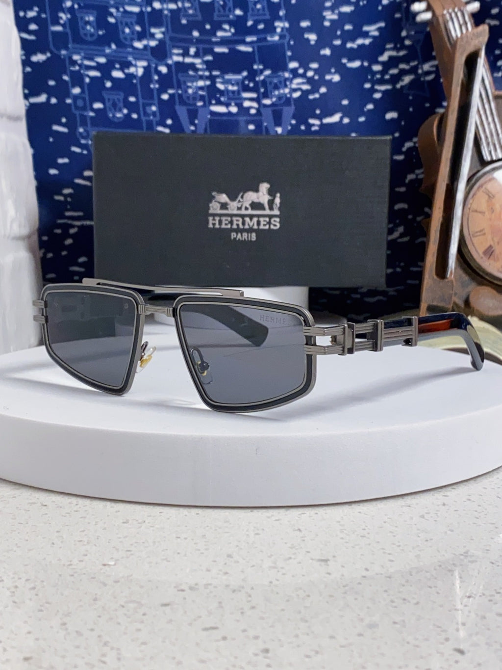 Hermès Fashion Gray Lens Sunglasses for Men & Women