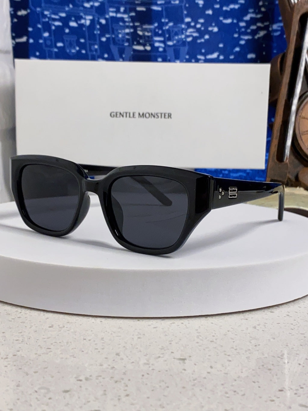 Gentle Monster TR1088 Square Black Lens Sunglasses for Women