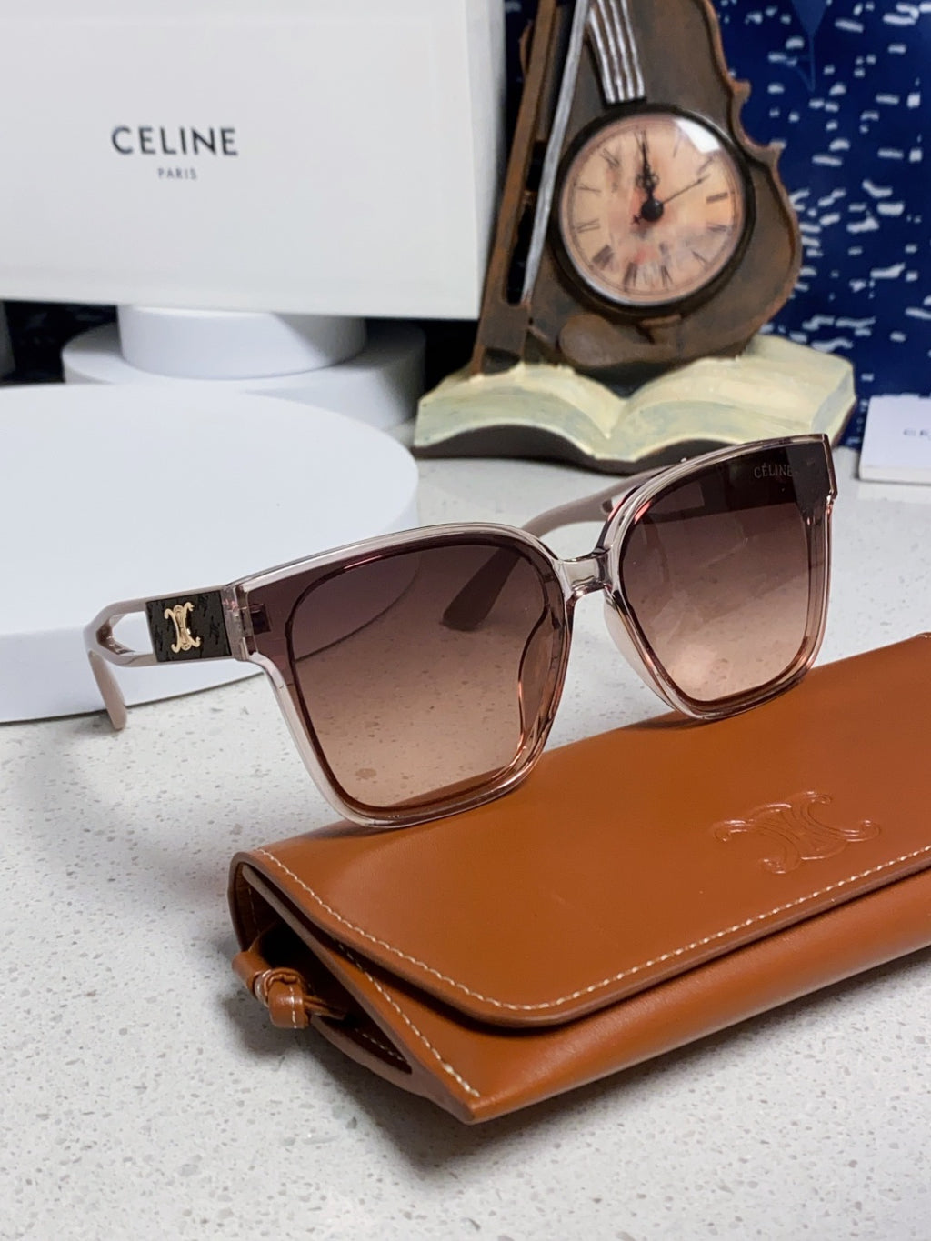 Celine Square Red Lens Sunglasses for Women - 415623 - detail image 10