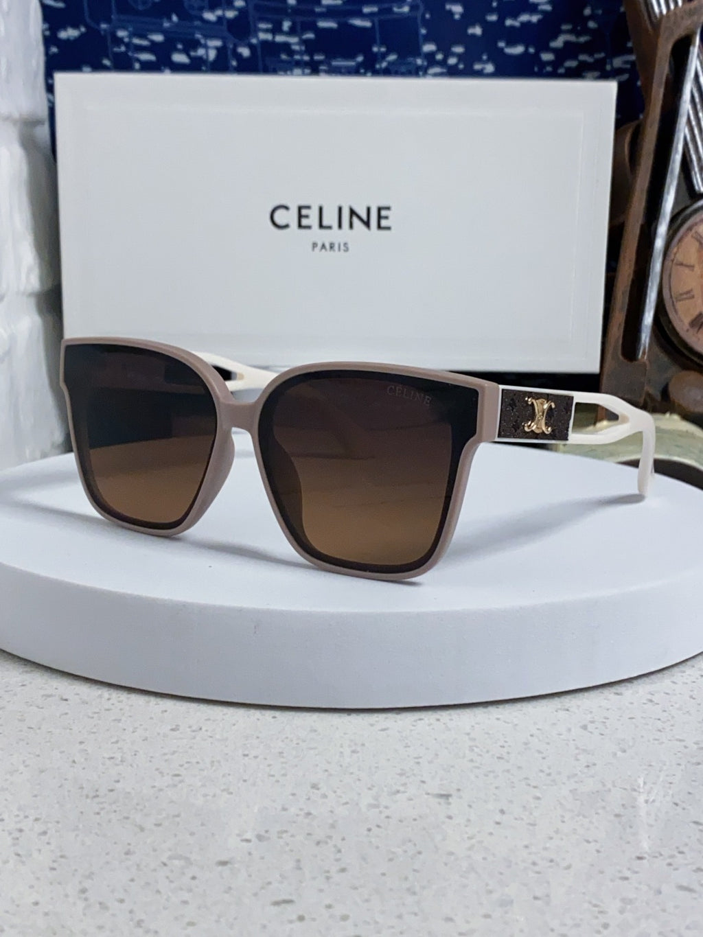 Celine Square Brown Lens Sunglasses for Women