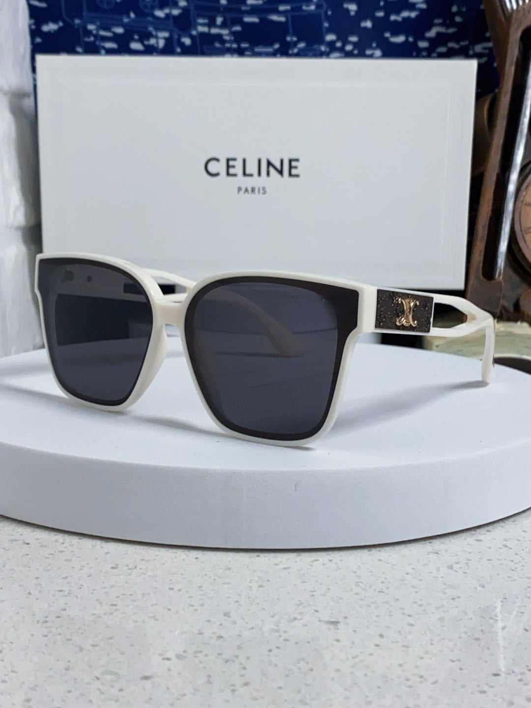 Celine Square Silver Lens Sunglasses for Women