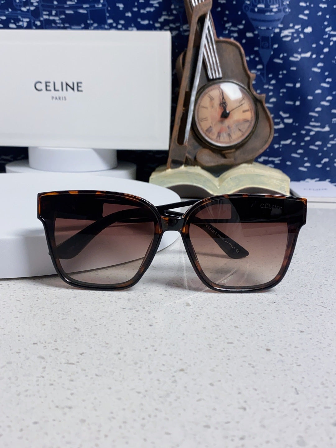 Celine Square Black Lens Sunglasses for Women - 449267 - detail image 8