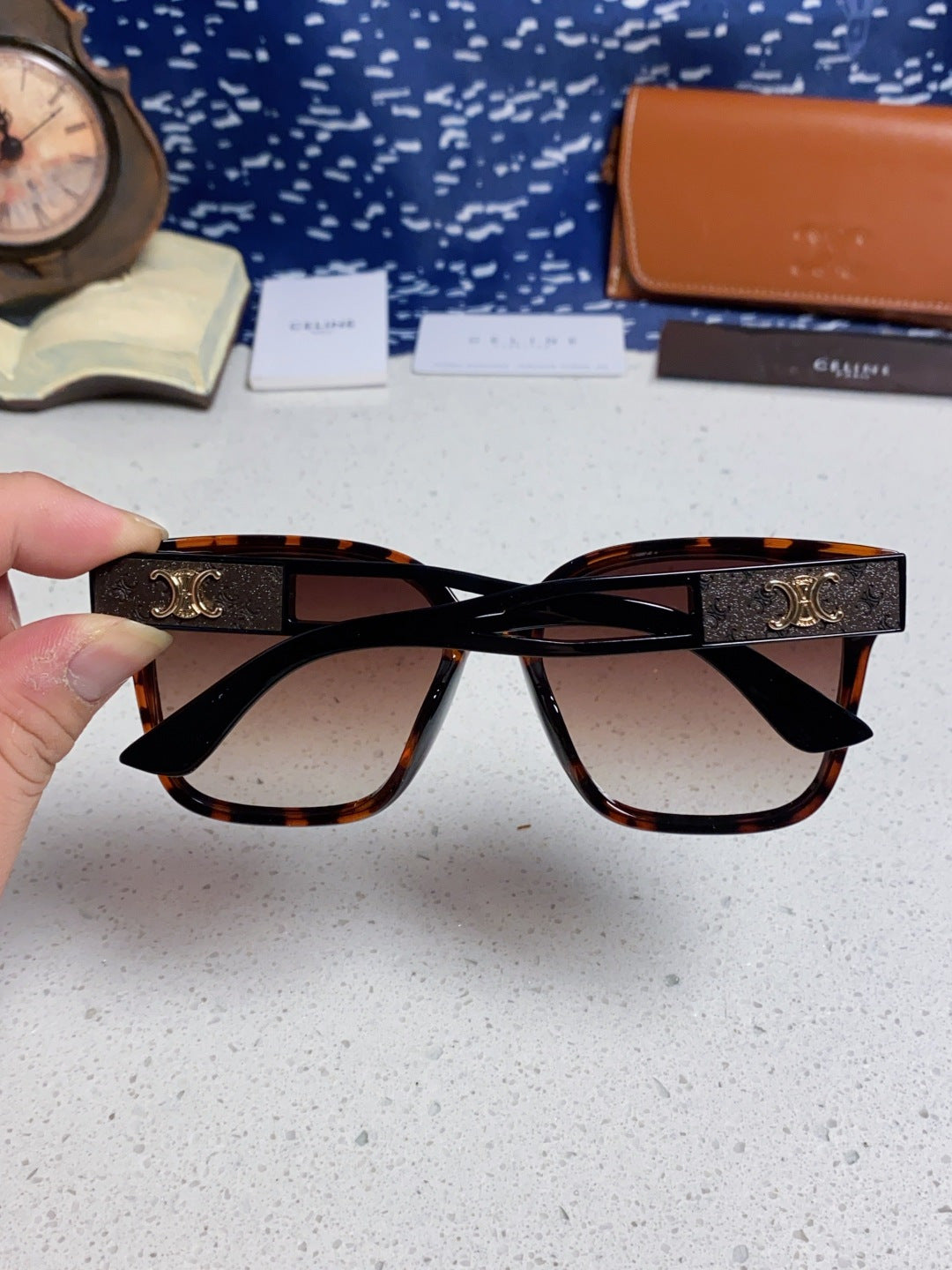 Celine Square Black Lens Sunglasses for Women - 449267 - detail image 4